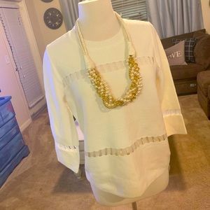 Ivory Sweater w/cut outs